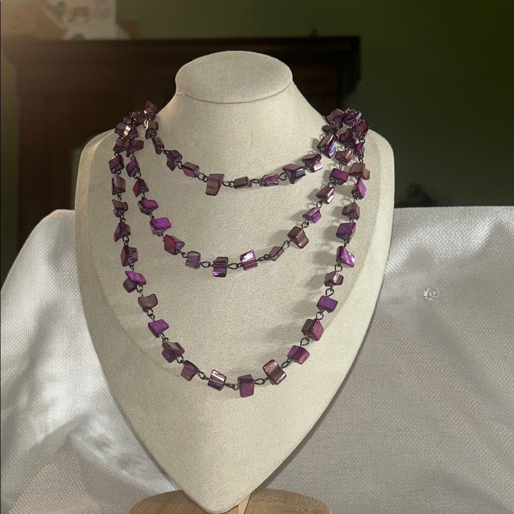 Elegant Purple rock Necklace